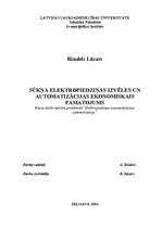 Referāts 'Sūkņa elektropiedziņas izvēles un automatizācijas ekonomiskais pamatojums', 1.