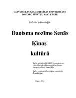 Referāts 'Daoisma nozīme Senās Ķīnas kultūrā', 1.