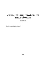 Referāts 'Cesija, tās pielietošana un ierobežojumi', 1.