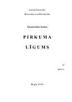 Referāts 'Pirkuma līgums', 1.