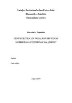 Biznesa plāns 'Cenu politika un pakalpojumu cenas noteikšana uzņēmumā SIA "Impro"', 1.