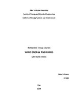 Konspekts 'Wind Energy and Parks', 1.