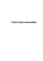 Referāts 'Valsts loma ekonomikā', 1.