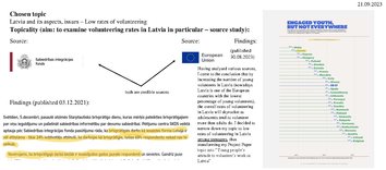 Referāts 'Young people's attitude to volunteer's work in Latvia', 35.