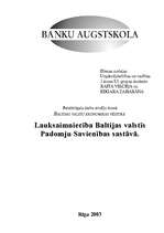 Referāts 'Lauksaimniecība Baltijas valstīs Padomju Savienības sastāvā', 1.