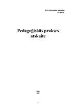 Prakses atskaite 'Prakses atskaite pedagoģijā', 1.