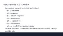 Prezentācija 'Vīzītkartes', 12.