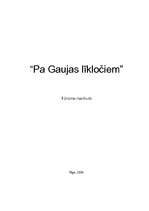 Referāts 'Tūrisma maršruts - Gauja', 1.