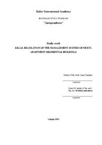 Referāts 'Daudzdzīvokļu dzīvojamo māju pārvaldīšanas sistēmas tiesiskais regulējums', 2.