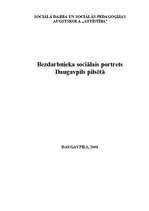 Konspekts 'Bezdarbnieka sociālais portrets Daugavpils pilsētā', 1.