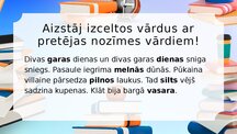 Prezentācija 'Pretējas nozīmes vārdi', 6.