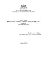 Referāts 'Saskarsmes prasmju attīstība bērniem 5-6 gadu vecumā', 1.