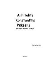 Referāts 'Arhitekts Konstantīns Pēkšēns', 1.