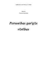 Referāts 'Personības garīgās vērtības', 1.