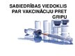 Prezentācija 'Sabiedrības viedoklis par vakcināciju pret gripu', 1.