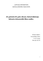 Referāts '20. gadsimta 60. gadu sākums. Industrializācijas laikmeta dokumentālo filmu anal', 1.