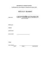 Paraugs 'Lietvedības pamati', 1.