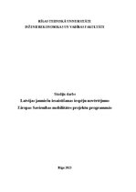 Referāts 'Latvijas jauniešu iesaistīšanas iespēju novērtējums Eiropas Savienības mobilitāt', 1.