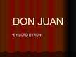 Prezentācija 'Don Juan by Byron', 1.