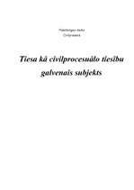 Referāts 'Tiesa kā civilprocesuālo tiesību galvenais subjekts', 1.