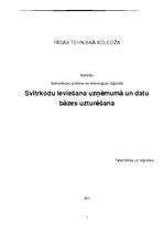 Konspekts 'Svītrkodu ieviešana uzņēmumā un datu bāzes uzturēšana', 1.