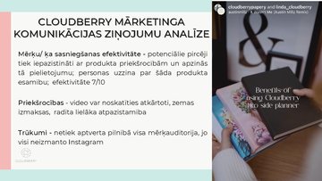 Prezentācija 'Integrētās mārketinga komunikācijas novērtēšana - Cloudberry', 14.