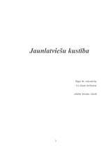 Referāts 'Jaunlatviešu kustība', 1.