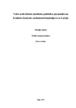 Referāts 'Valsts nodrošinātās juridiskās palīdzības pieejamība un kvalitātes kontroles meh', 1.