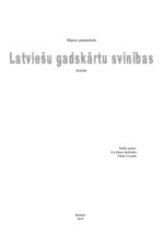 Referāts 'Latviešu gadskārtu svinības', 1.