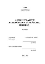 Referāts 'Administratīvās atbildības un pārkāpuma jēdziens', 1.