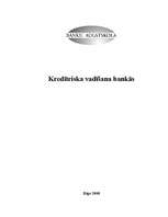 Referāts 'Kredītriska vadīšana bankās', 1.