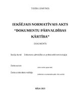 Konspekts 'Iekšējais normatīvais akts', 1.