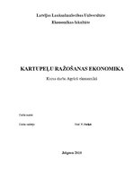 Referāts 'Kartupeļu ražošanas ekonomika', 1.