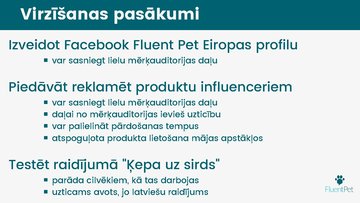 Prezentācija 'Inovatīva produkta virzīšana Fluent Pet', 15.