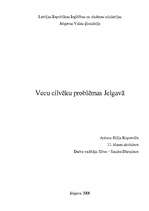 Referāts 'Vecu cilvēku problēmas Jelgavā', 1.