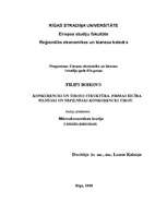 Konspekts 'Konkurences un tirgus struktūra. Firmas rīcība pilnīgās un nepilnīgās konkurence', 1.