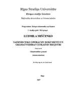 Konspekts 'Saimniecisko operāciju dokumenti un grāmatvedības uzskaites reģistri', 1.