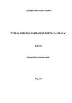 Referāts 'Ētikas kodeksa pārkāpumi portālā "nra.lv"', 1.