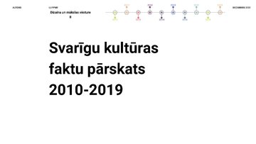 Prezentācija 'Svarīgu kultūras faktu pārskats 2010-2019', 1.