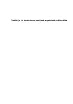 Referāts 'Mediācija, tās piemērošanas teorētiskā un praktiskā problemātika', 1.