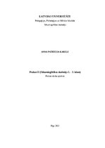 Prakses atskaite 'Prakse II (Sākumizglītības skolotājs 1. - 3. klase)', 1.