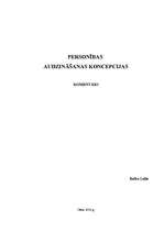 Konspekts 'Personības audzināšanas koncepcijas', 1.