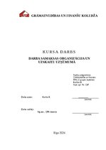 Referāts 'Darba samaksas organizācija un uzskaite uzņēmumā', 1.