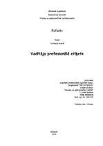 Referāts 'Vadītāja profesionālā etiķete', 1.