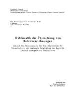 Referāts 'Problematik der Übersetzung von Ralienbezeichnungen', 1.