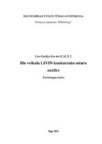 Referāts 'Bio veikala LIVIN konkurentu satura analīze', 1.