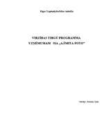 Referāts 'Programma virzībai tirgū', 1.