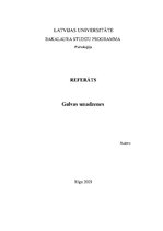 Referāts 'Galvas smadzenes', 1.