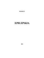 Referāts 'Epilepsija', 1.