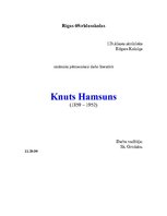 Referāts 'Knuts Hamsuns', 1.